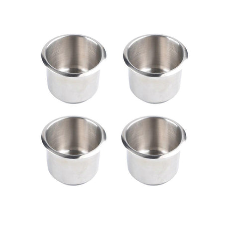 4pcs Universal Marine Boat Cup Holder 68X55mm Stainless Steel Drop-in Drink Holder for Poker Table Sofa