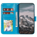 Samsung Galaxy A56 5G Case with Multicolor Mandala Embossed PU Leather Wallet Cover - Blue