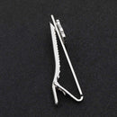 Christmas Tie Clip 2 pcs, Stylish Santa Tie Clip, Compatible with Christmas Wedding Winter Accessories, Bar Buckle Tie Clip