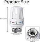 Thermostatic Head Replacement Compatible with M 30 X 1.5 Radiator Valve 4 Parts Antifreeze