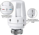 Thermostatic Head Replacement Compatible with M 30 X 1.5 Radiator Valve 4 Parts Antifreeze