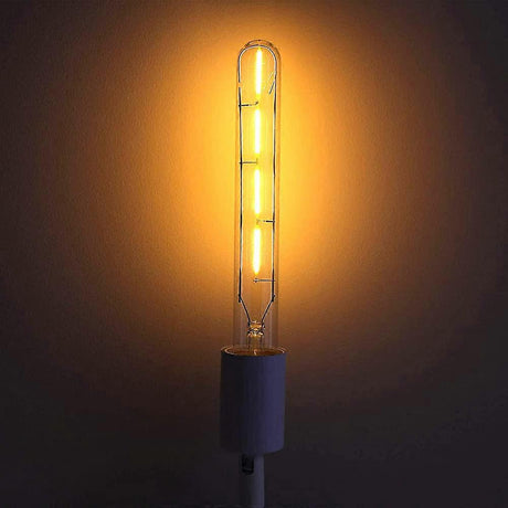 LED Edison Filament Bulbs 6W E27 Warm White 5-Pack T225 Long Tube Design Yellow Glass
