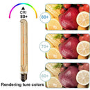 LED Edison Filament Bulbs 6W E27 Warm White 5-Pack T225 Long Tube Design Yellow Glass