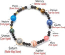 Solar System Bracelet with Nine Planets and Natural Stone Beads for Men and Women