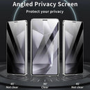Samsung Galaxy S25 Ultra Case Anti-Spy Dual-Sided Tempered Glass Magnetic Phone Case by WELLNGS Black