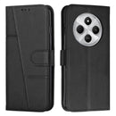 Stitched Calfskin Case Compatible with Redmi 14C 4G (FMY) Black