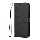 Stitched Calfskin Case Compatible with Redmi 14C 4G (FMY) Black