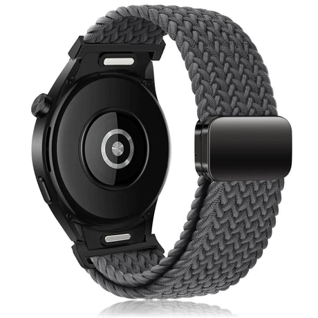 Compatible with Samsung Galaxy Watch 6 5 4 Classic Pro Magnetic Braided Strap 40mm 43mm 44mm 45mm 47mm Space Gray Band