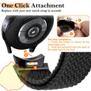 Compatible with Samsung Galaxy Watch 6 5 4 Classic Pro Magnetic Braided Strap 40mm 43mm 44mm 45mm 47mm Space Gray Band