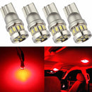 T10 W5W Canbus Red 4-Pack LED Bulbs 12V 24V Compatible with Automotive