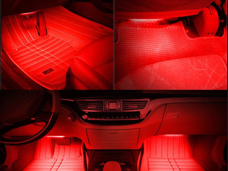 T10 W5W Canbus Red 4-Pack LED Bulbs 12V 24V Compatible with Automotive
