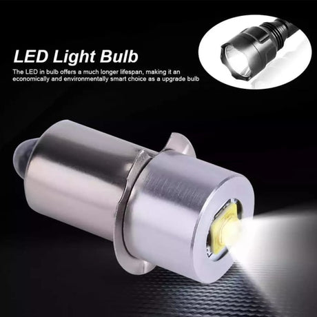 Upgrade LED Lights P13.5S White 3-12V DC6V-24V Compatible with Maglite Flashlight
