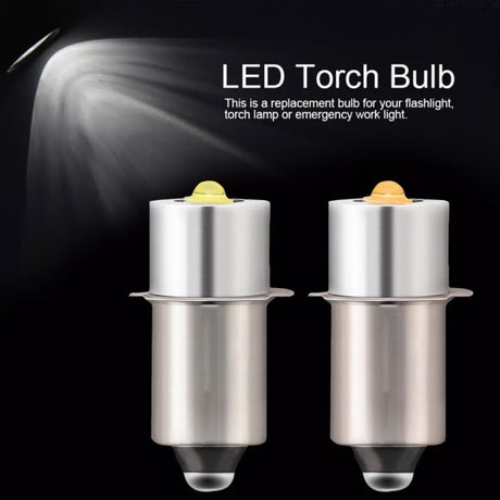 Upgrade LED Lights P13.5S White 3-12V DC6V-24V Compatible with Maglite Flashlight