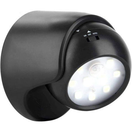 Outdoor Wall Light with Motion Sensor 1000 Lumen LED Battery Powered Cordless Lighting for 360 Degree Rotation and Tilt