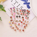 Girls Clip-on Earrings 24 Pairs Cute Flower Metal Earrings Princess Dress Up Jewelry