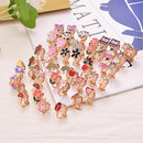 Girls Clip-on Earrings 24 Pairs Cute Flower Metal Earrings Princess Dress Up Jewelry