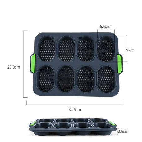 Perforated Non-Stick Mini Baguette Baking Tray, Bread Crisping Tray