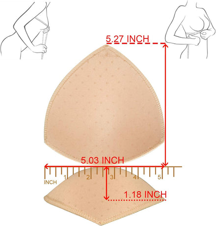 Bra Pads Insert 5 Pairs D Cup Breathable