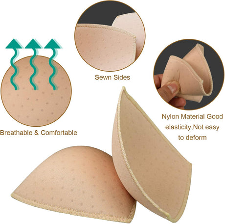 Bra Pads Insert 5 Pairs D Cup Breathable