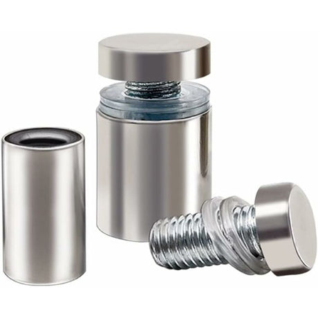 Stainless Steel Spacer Screws 12X40mm for Glass Advertising Axis Mounting with 20x Screws and Accessories