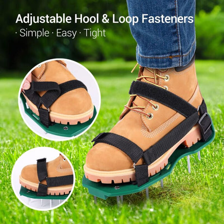 Lawn Aerator Sandals, Garden Shoes with Spikes, Free Installation, Compatible with Lawn Care Equipment