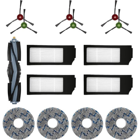 Ecovacs Filter Brush Cloth Replacement Accessory Kit 15 Pieces Compatible with DEEBOT T20 T10 X1 Omni Turbo Plus Robot Vacuum Cleaner