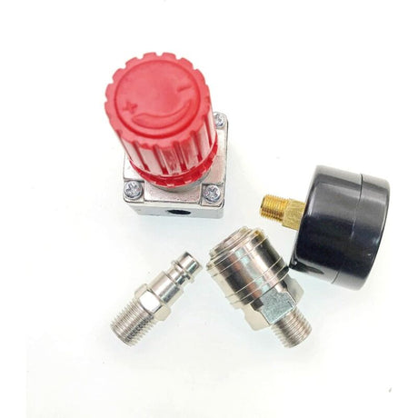 1/4 Inch Compressed Air Pressure Reducer with Gauge for Compressor