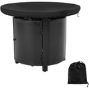 Fire Pit Protective Cover UV Resistant Waterproof 420D Round Cover for Patio Fire Pit and Thin Grill Protection