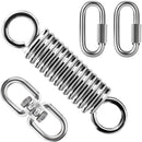 Spring Suspension with 360° Swivel Hooks, Carabiners for Hanging Chair Yoga Sandbag, 200 kg Load Capacity