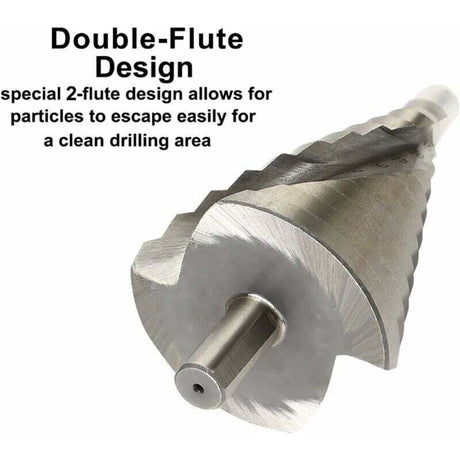HSS Step Drill Bit 6-60mm Compatible with Metal Wood Plastic Large Spiral Cone