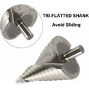 HSS Step Drill Bit 6-60mm Compatible with Metal Wood Plastic Large Spiral Cone