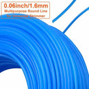 Trimmer Replacement Wire Spool 1.6 mm x 100 m Nylon Round Compatible with Brushcutters
