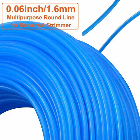 Trimmer Replacement Wire Spool 1.6 mm x 100 m Nylon Round Compatible with Brushcutters