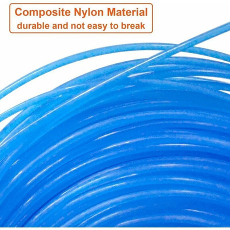 Trimmer Replacement Wire Spool 1.6 mm x 100 m Nylon Round Compatible with Brushcutters