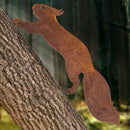 Tree Squirrel Metal Garden Decoration 30 cm Compatible with Outdoor Decor