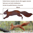 Tree Squirrel Metal Garden Decoration 30 cm Compatible with Outdoor Decor