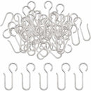 Heavy Duty Zinc Curtain Clips, 40 Pieces 50x2.5mm Curtain Rail Hooks for Door Curtains