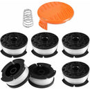 Trimmer Line Spool Compatible with Black and Decker Trimmers, 6-Pack with 1 Spool Guard and 1 Spring