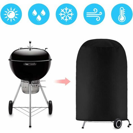 Round Grill Cover Waterproof Anti-UV Protection 70 x 70 cm Tarpaulin