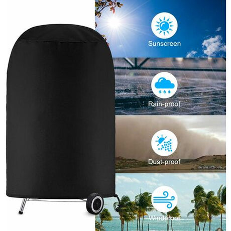 Round Grill Cover Waterproof Anti-UV Protection 70 x 70 cm Tarpaulin