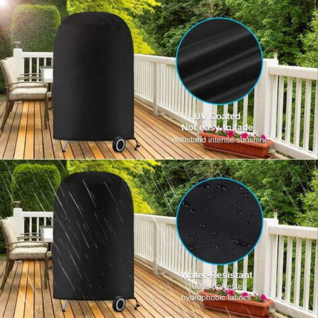 Round Grill Cover Waterproof Anti-UV Protection 70 x 70 cm Tarpaulin