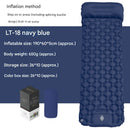 Camping Mattress Self-Inflating Lightweight Compact Single Double Attachable Inflatable Mat Navy