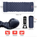 Camping Mattress Self-Inflating Lightweight Compact Single Double Attachable Inflatable Mat Navy