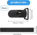 12 Pack Garden Flag Clips Anti Wind Garden Flag Stand Stoppers Flags Pole Clips to Hold Flags in Place, Support Rod Accessories (Black)