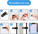 12 Pack Garden Flag Clips Anti Wind Garden Flag Stand Stoppers Flags Pole Clips to Hold Flags in Place, Support Rod Accessories (Black)
