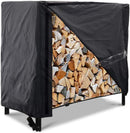 Firewood Log Rack Cover 4ft / 8ft Heavy Duty Waterproof Wood Pile Outdoor Patio Garden Fireplace Holder Fire Storage Covers (4FT: 48" x 24" 42")  4FT: 42"