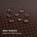 Brown Waffle Woven Textured Bathroom Shower Curtain