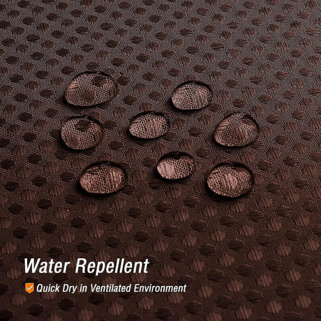 Brown Waffle Woven Textured Bathroom Shower Curtain