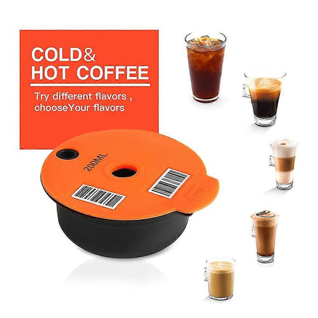 Tassimo Refillable Eco-Friendly Coffee Capsules 200ml Compatible with Bosch Machines