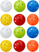 Golf Practice Balls, 12-Pack 42mm Hollow Plastic Training Balls with Airflow for Swing Training, Driving Range \u0026 Home Use